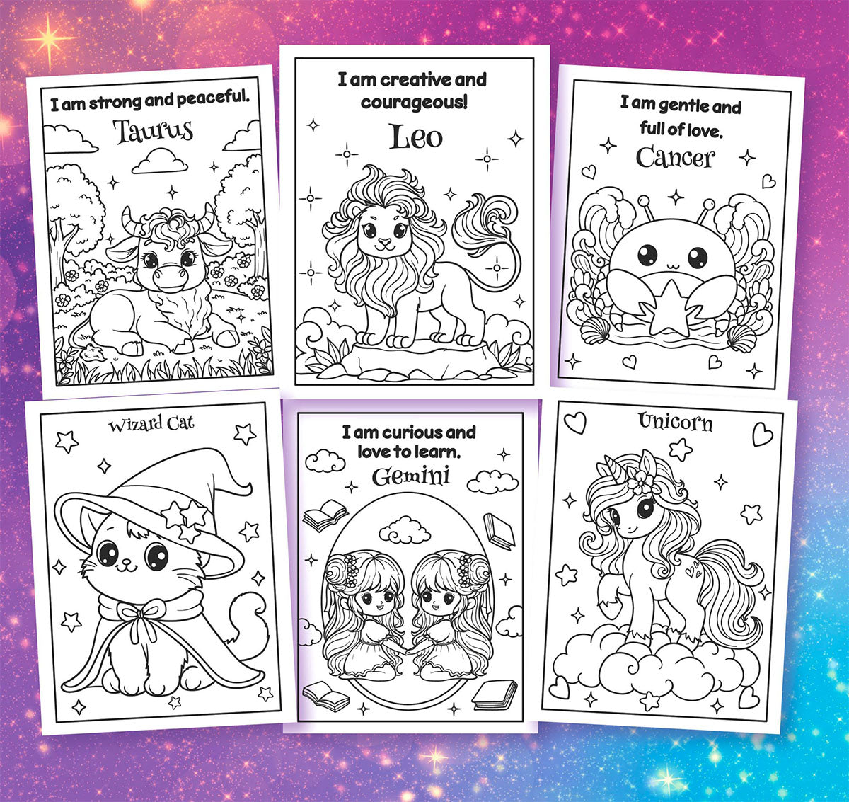 Little Mystic's Zodiac Adventure: Color The Cosmos! - Coloring Book