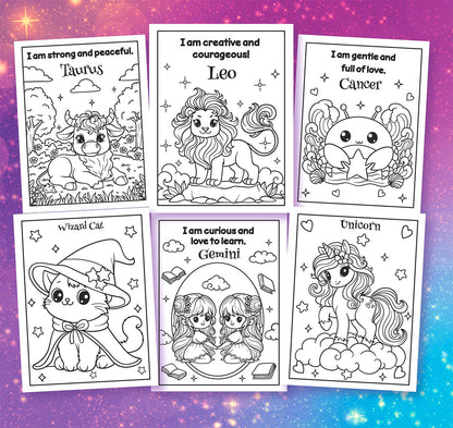 Little Mystic's Zodiac Adventure: Color The Cosmos! - Coloring Book